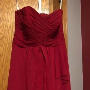 Bridesmaid dress David’s bridal strapless